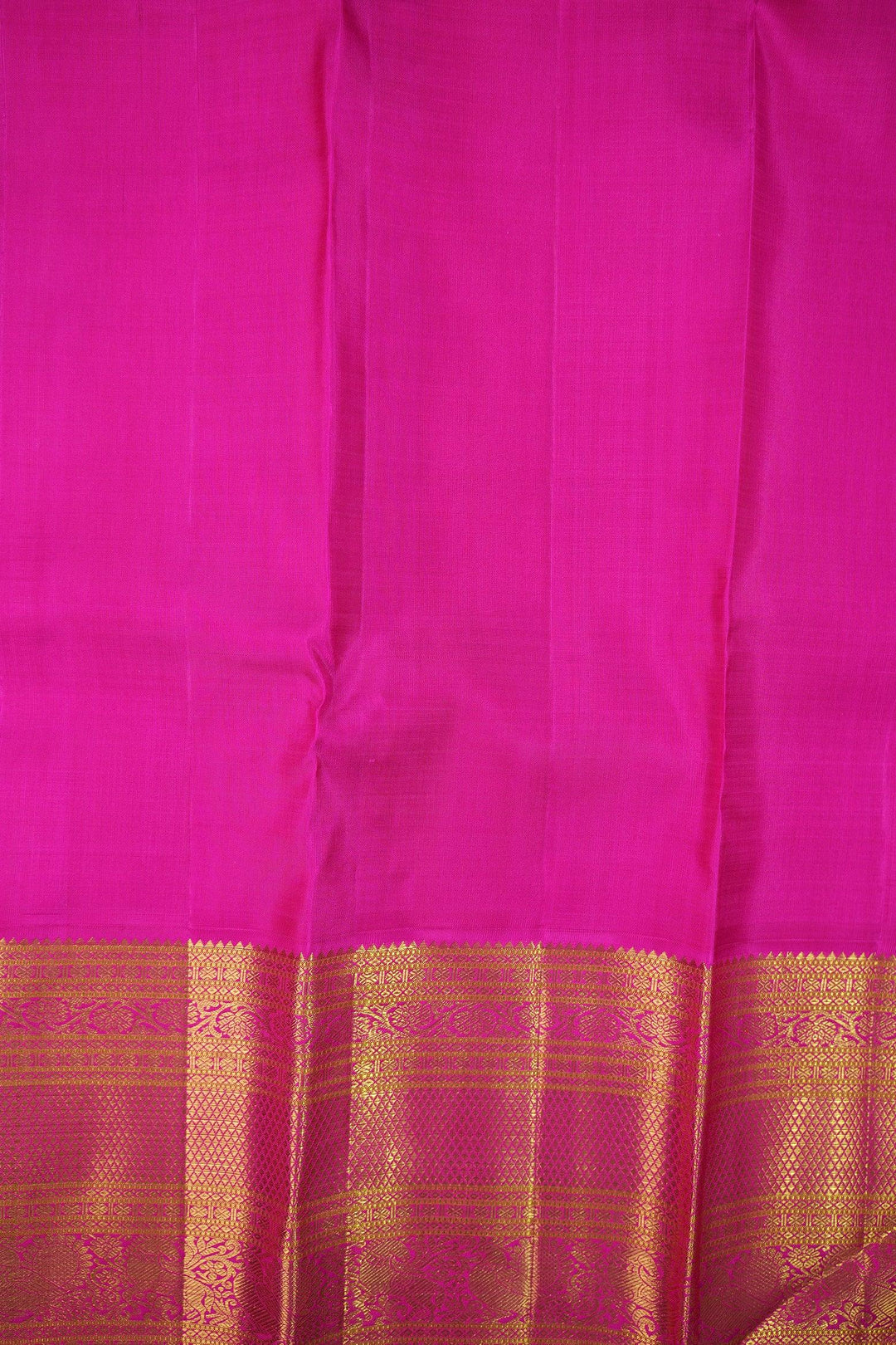 YELLOW BROCADE AND PINK TURNING BORDER PURE KANCHIPURAM SILK SAREE - ATHARVA