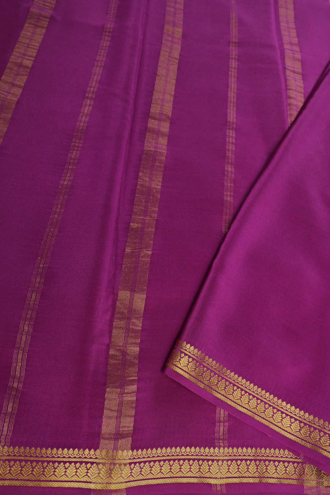 Light purple Mysore silk sarees with contrasting purple pallu