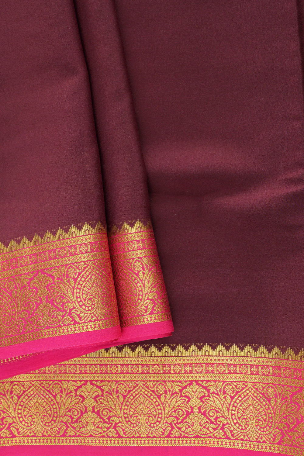 MAROON AND PINK IN  MYSORE SILK SAREES