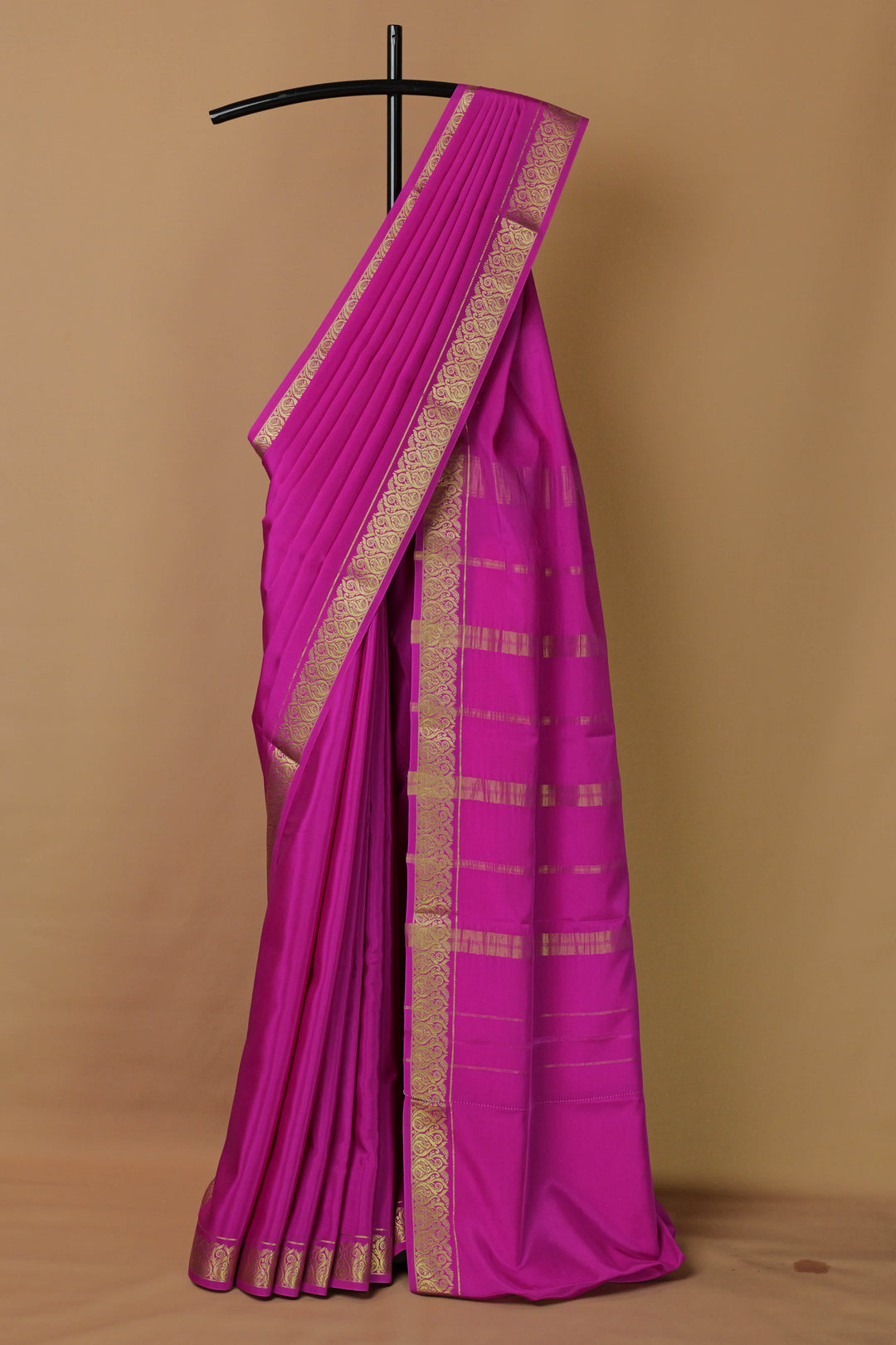 MYSORE CREPE SILK SAREE IN ONION PINK