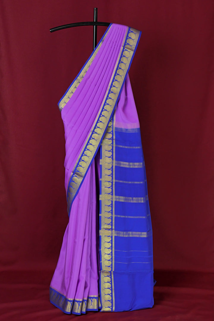 MYSORE SILK SAREE LAVENDER BLUE