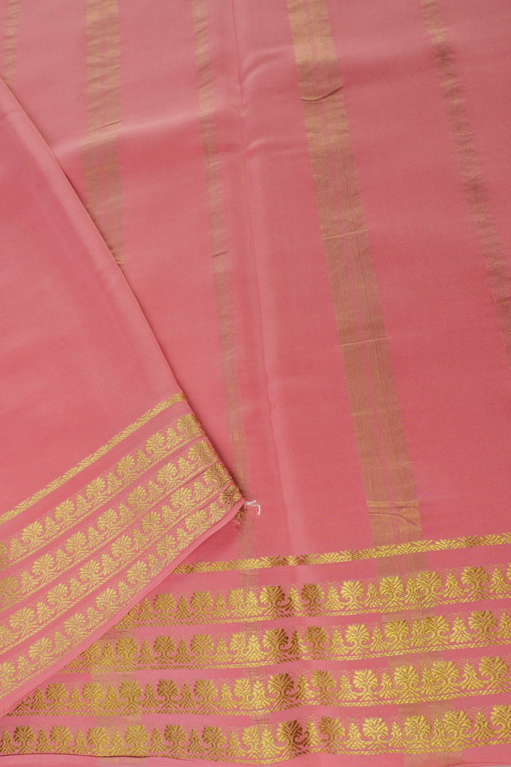  MYSORE SILK SAREES IN PINK PALLU WITH GOLD PATTERNS