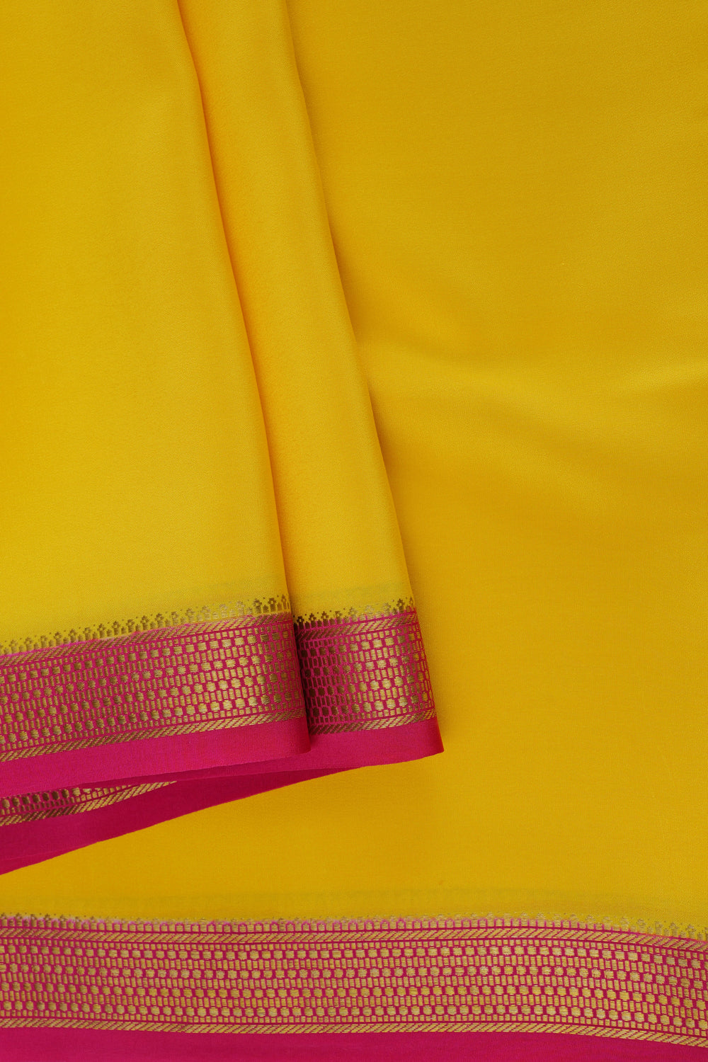 MYSORE SILK SAREES IN YELLOW AND GOLD BORDER