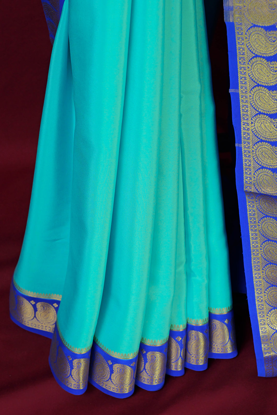 MYSORE SILK SAREE SKY BLUE ROYAL BLUE