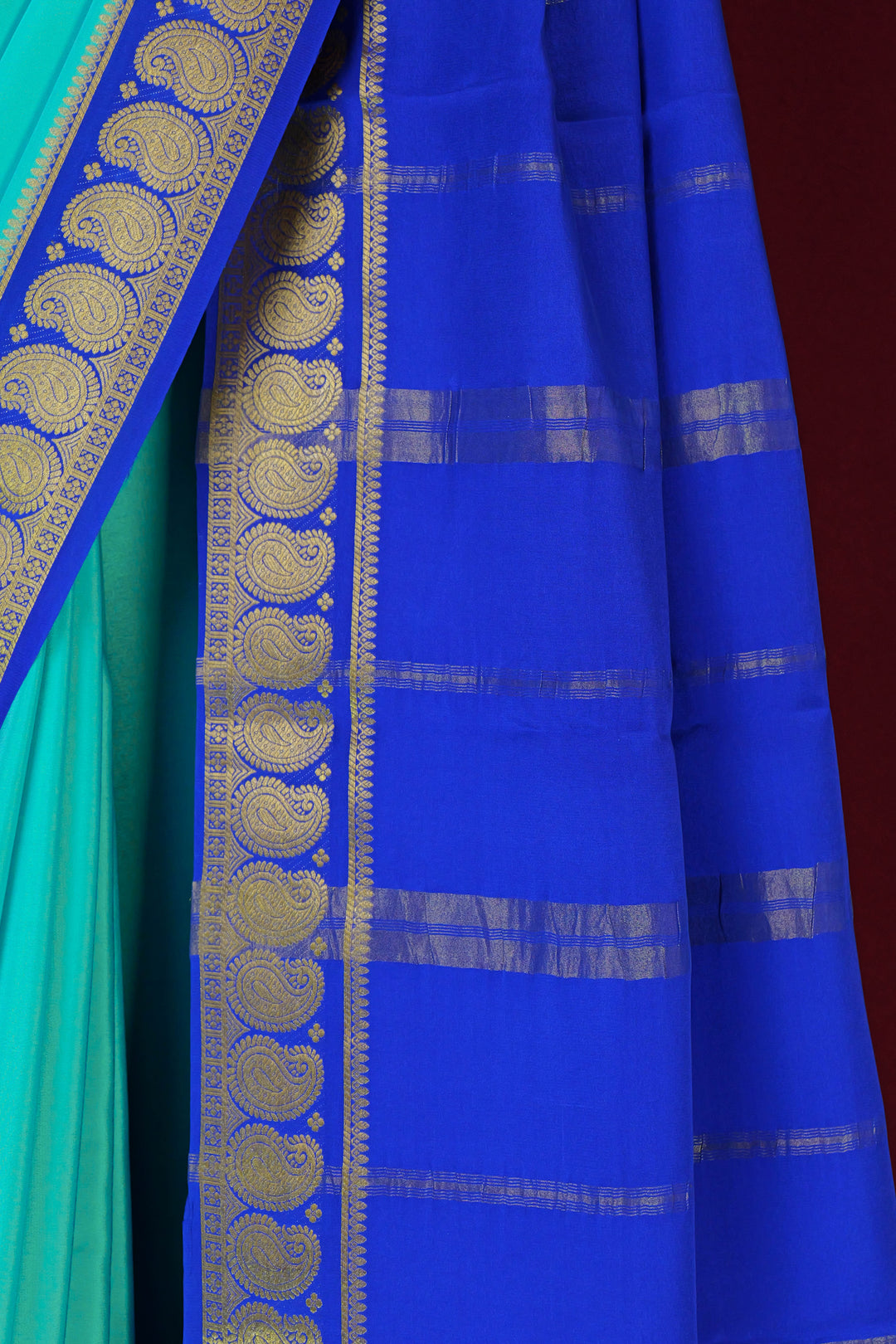 MYSORE SILK SAREE SKY BLUE ROYAL BLUE