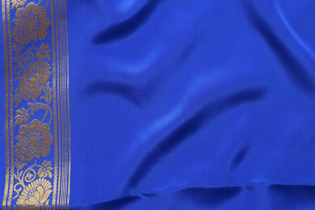 Mysore Silk Saree in Green and Blue Boluse 