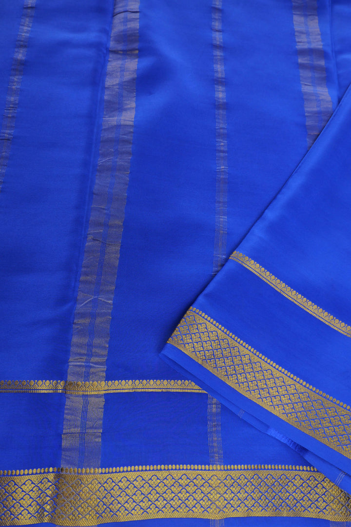 Mysore Silk Sarees in Royal Blue Pallu