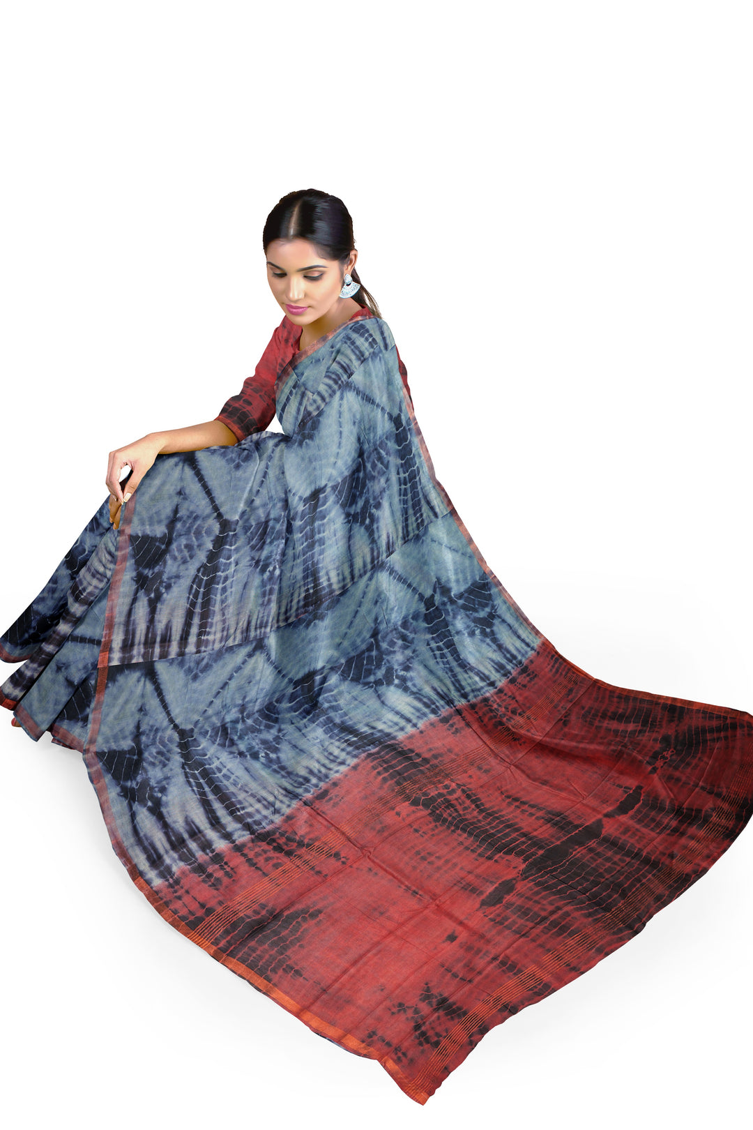 MULTI COLOUR TUSSAR DIGITAL PRINT BANARASI HANDLOOM SAREE