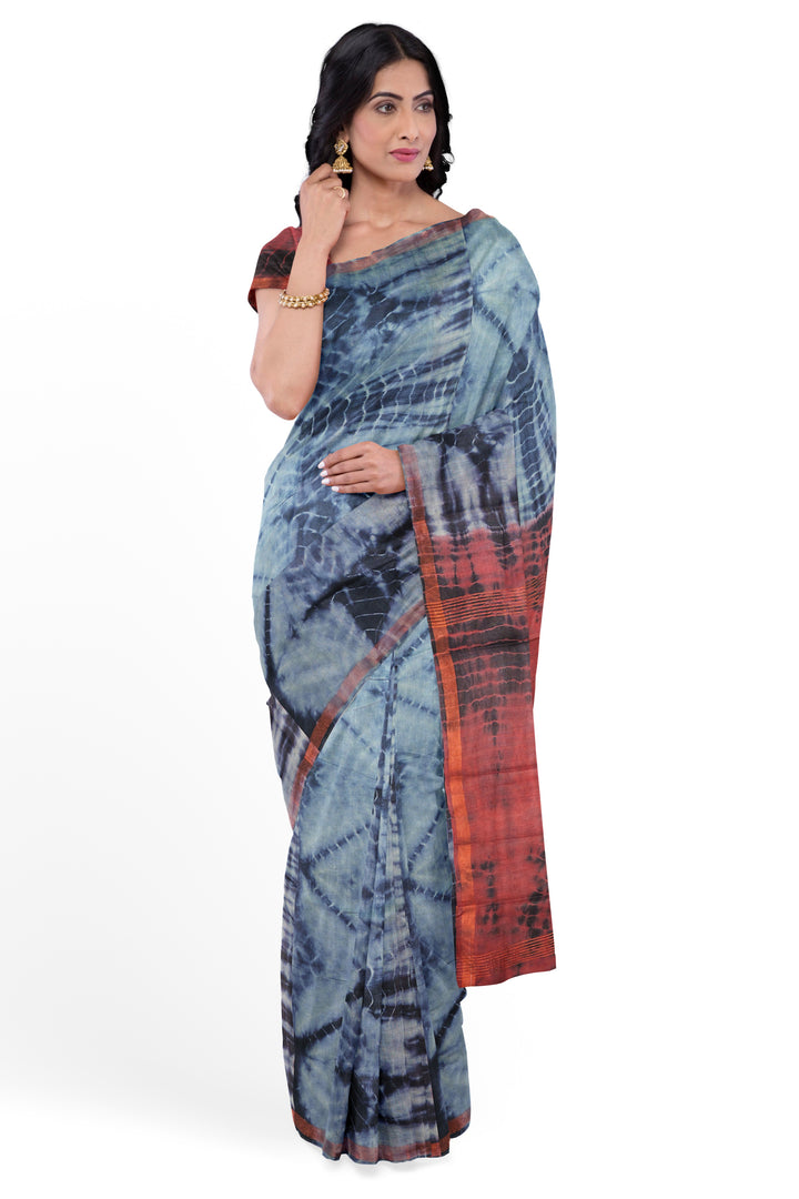 MULTI COLOUR TUSSAR DIGITAL PRINT BANARASI HANDLOOM SAREE