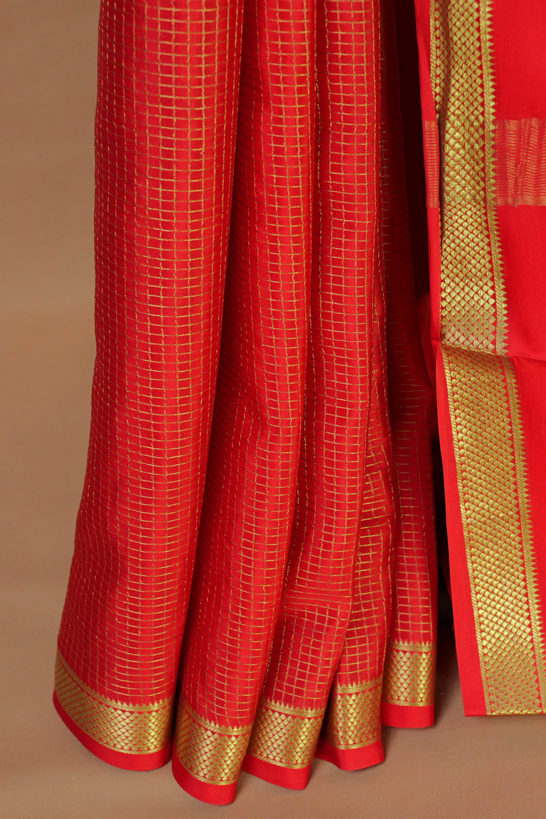 ORANGE PURE MYSORE SILK SAREES