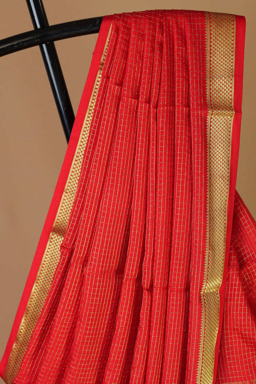 ORANGE PURE MYSORE CREPE SILK SAREES