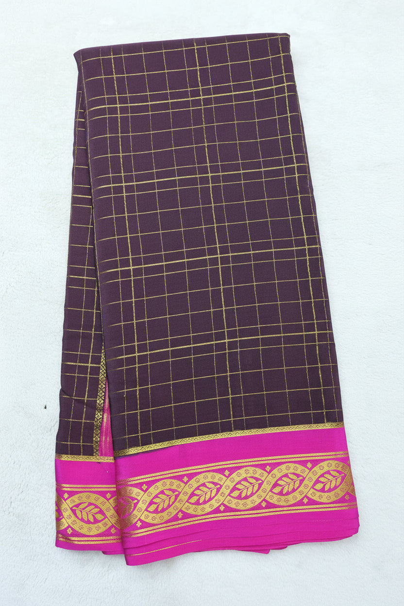 pure mysore silk saree- KSIC Checks(1453885)