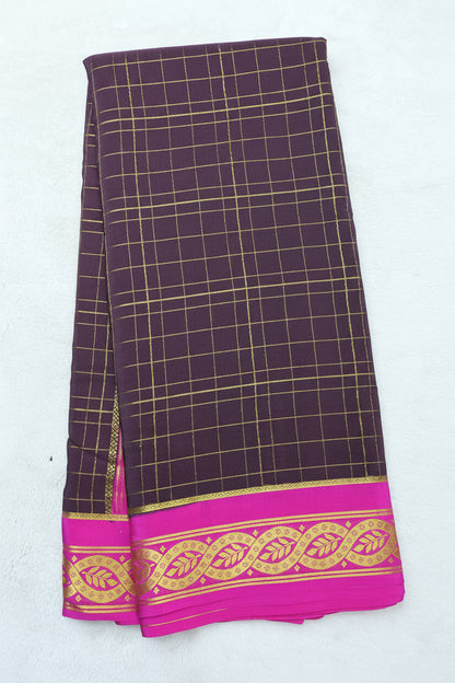 pure mysore silk saree- KSIC Checks(1453885)