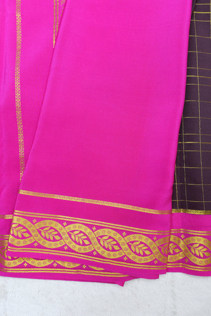 pure mysore silk saree- KSIC Checks(1453885)