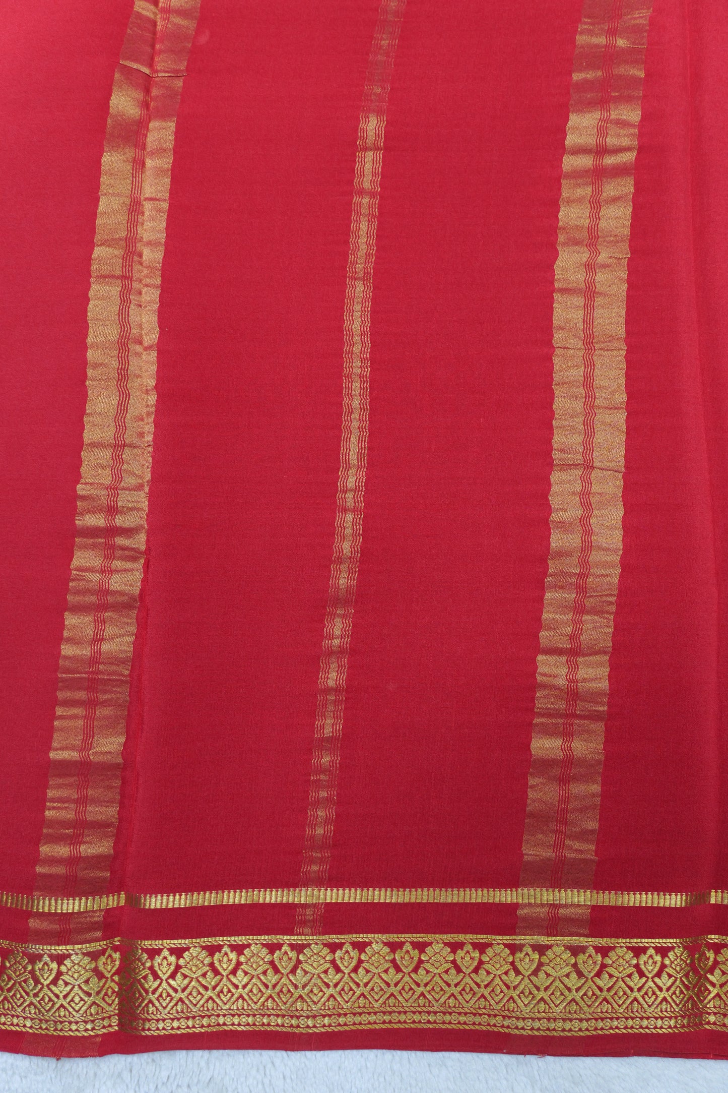 pure mysore silk sares-Checks Flower Border(1461016)