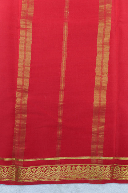 pure mysore silk sarees-Checks Flower Border(1461016)