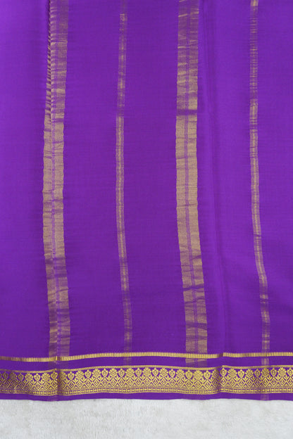 pure mysore silk sarees-Checks Flower Border(1461085)