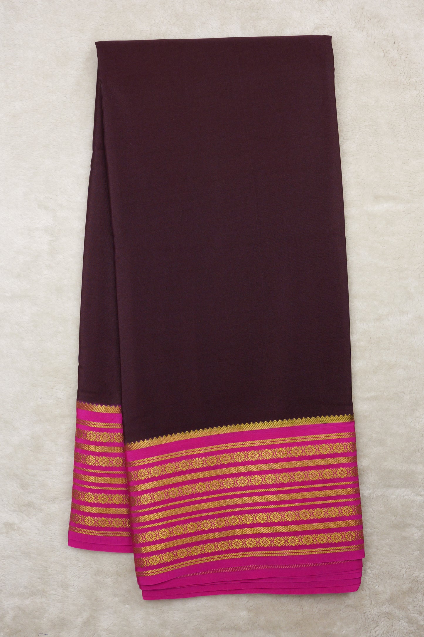 Pure mysore silk sarees Rudraksh Big Border(1436885)