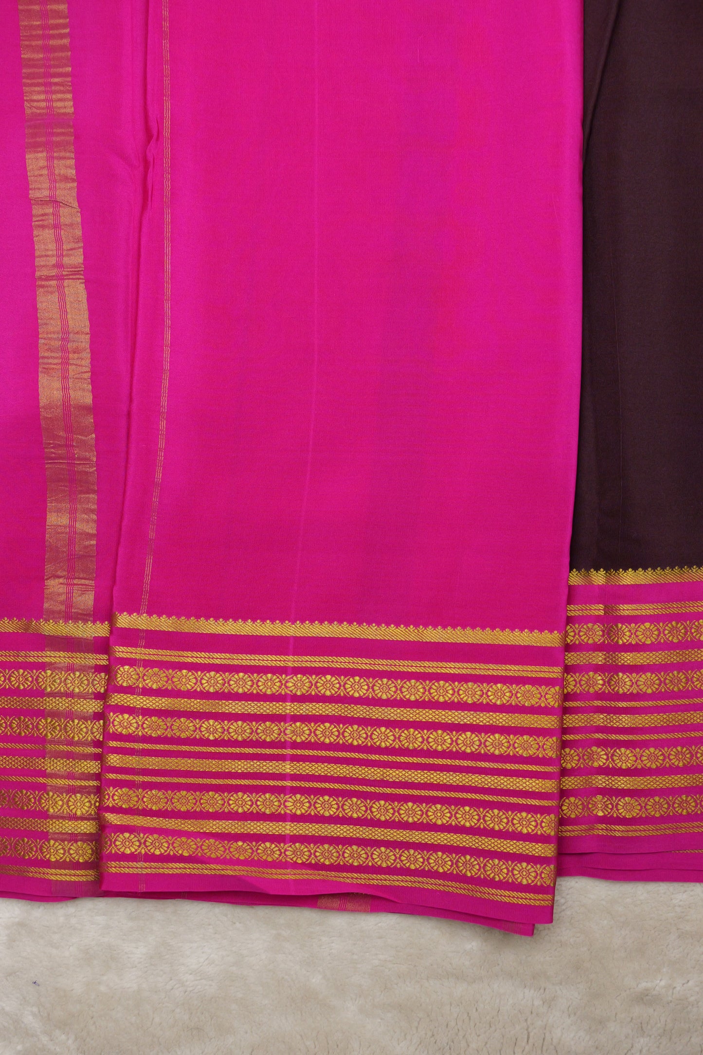 Pure mysore silk sarees Rudraksh Big Border(1436885)