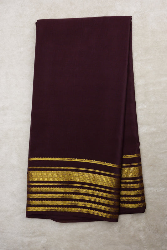 Pure mysore silk saree 4 Line Big Border(1437199)