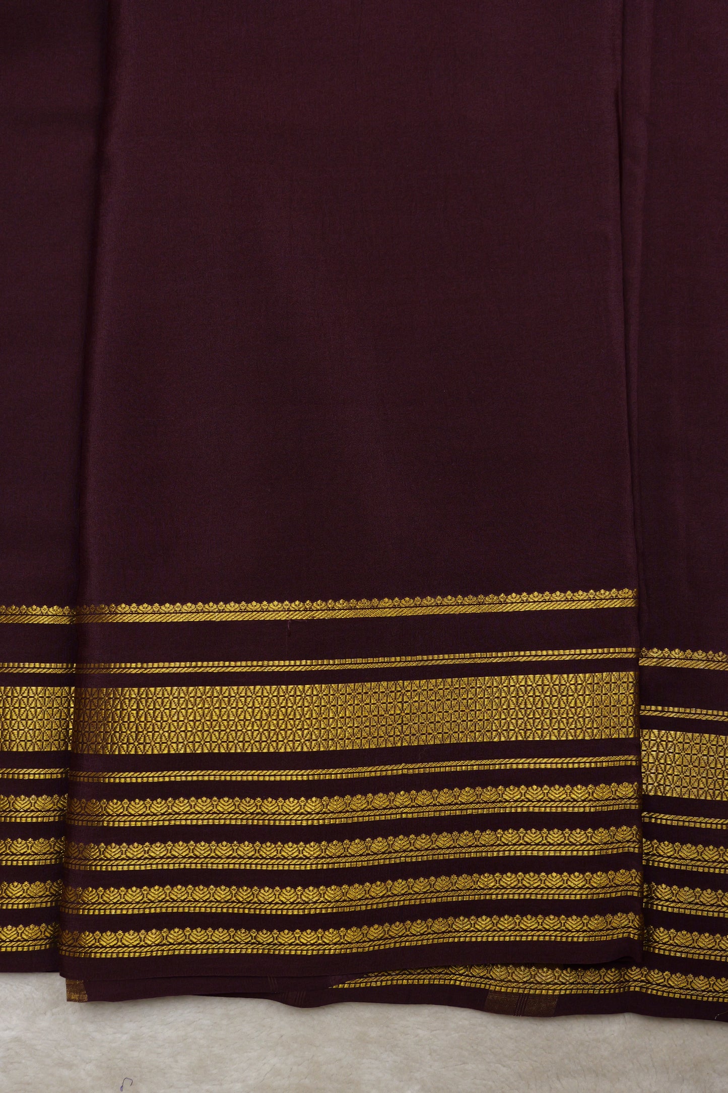Pure mysore silk saree 4 Line Big Border(1437199)