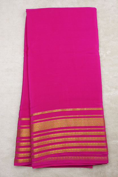 Pure mysore silk sarees 4 Line Big Border(1437199)