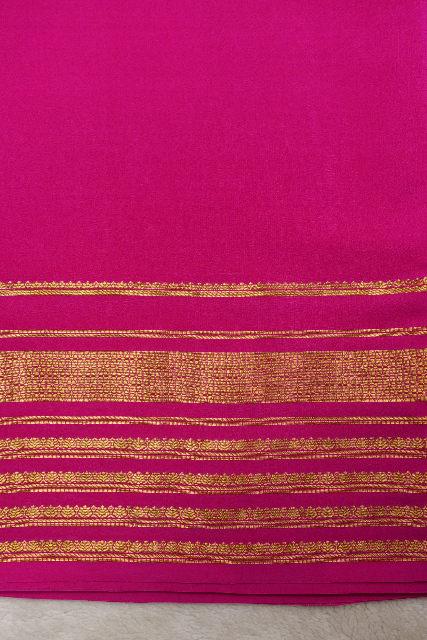 Pure mysore silk sarees 4 Line Big Border(1437199)