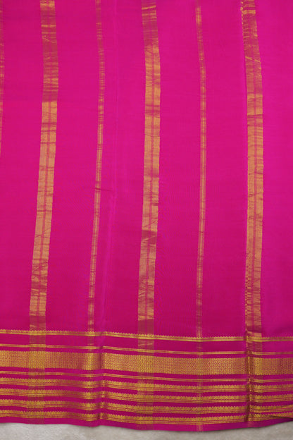 Pure mysore silk sarees 4 Line Big Border(1437199)