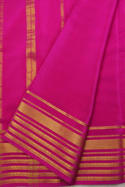 Pure mysore silk sarees 4 Line Big Border(1437199)