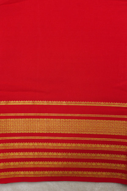 Pure mysore silk sarees 4 Line Big Border(1437199)