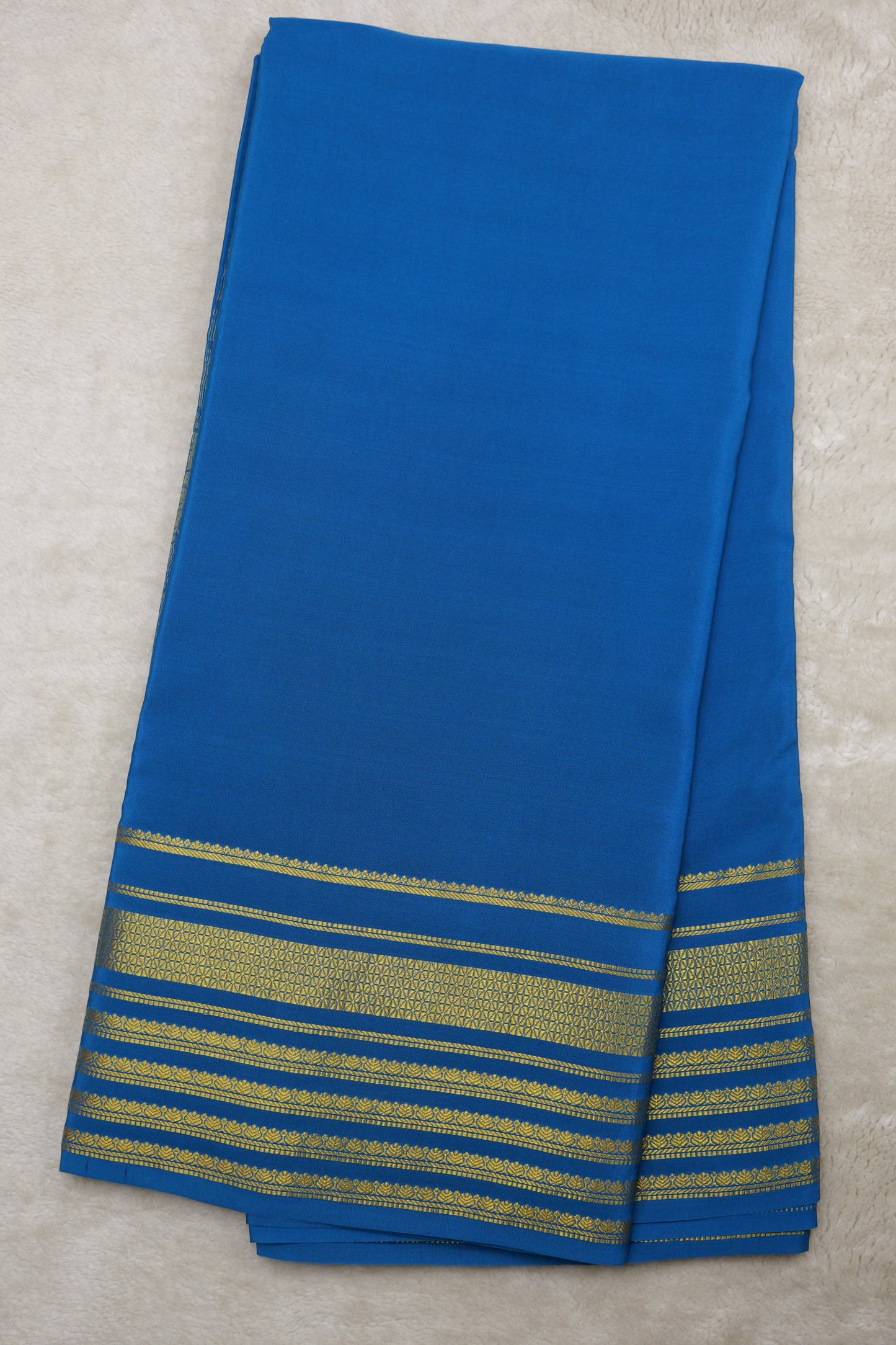 Pure mysore silk sarees 4 Line Big Border(1437199)