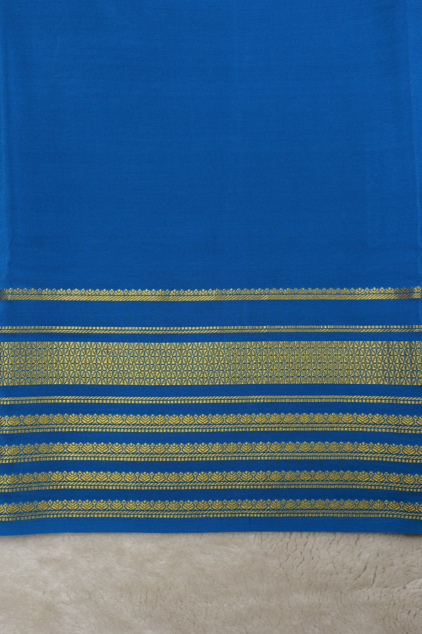 Pure mysore silk sarees 4 Line Big Border(1437199)