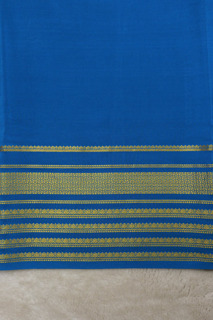 Pure mysore silk sarees 4 Line Big Border(1437199)