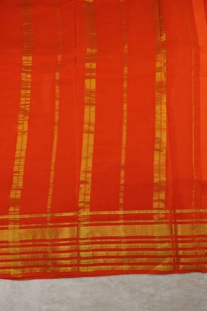 Pure mysore silk sarees 4 Line Big Border(1437199)