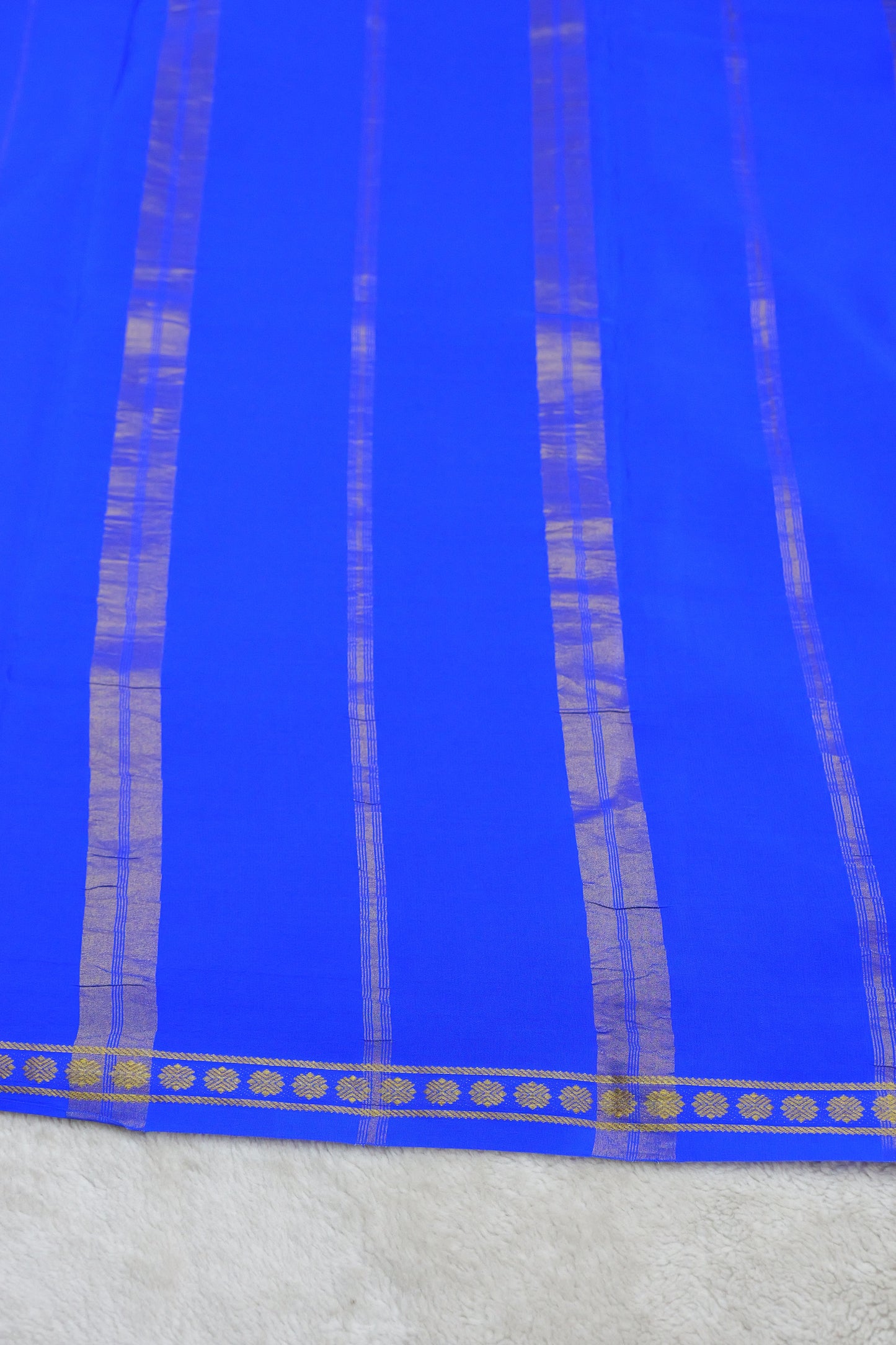 Pure mysore silk Saree 1/2 Inch (1454808)