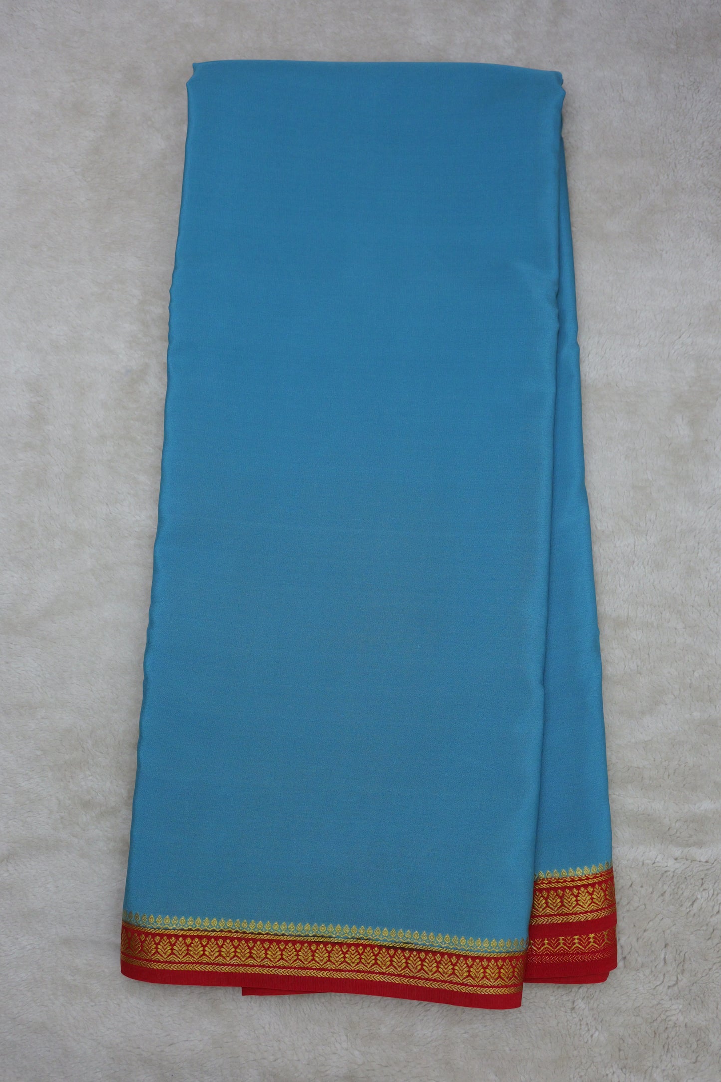 PURE MYSORE SILK SAREES Leaf Border (1450705)