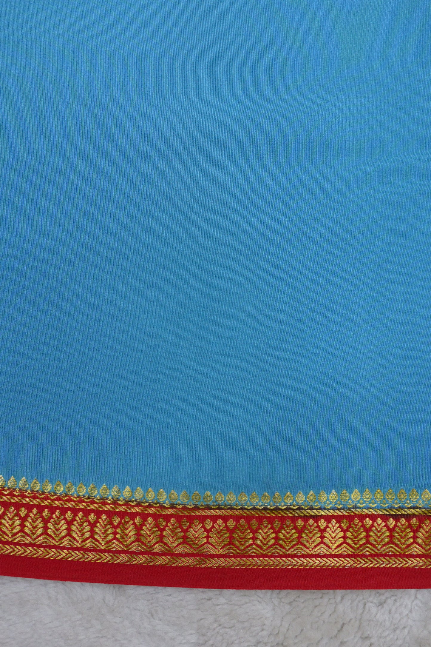 PURE MYSORE SILK SAREES Leaf Border (1450705)