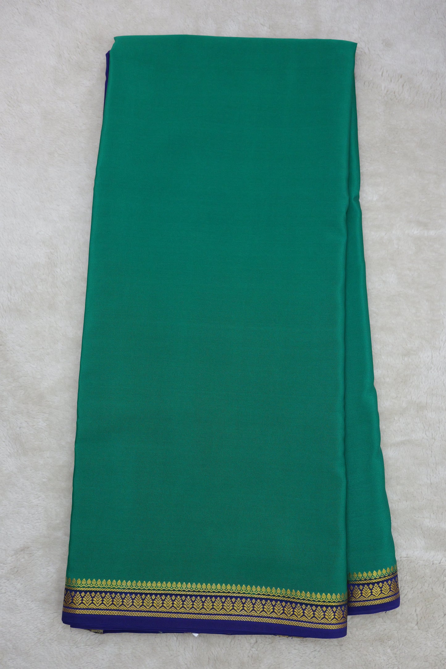 PURE MYSORE SILK SAREES leaf Border (1450705)