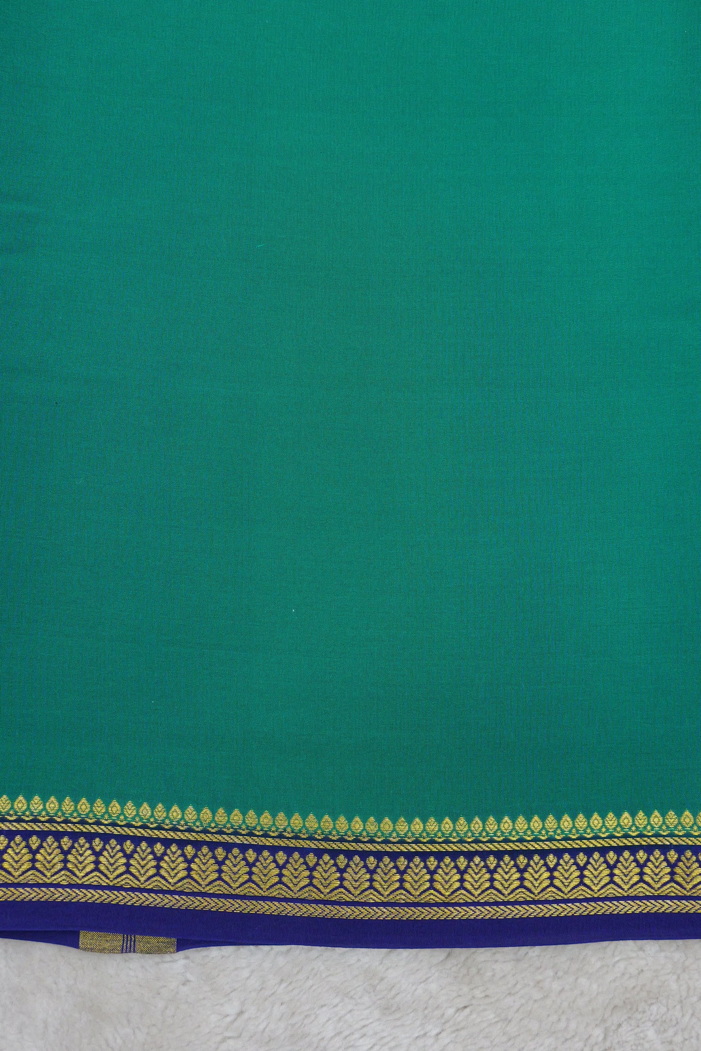PURE MYSORE SILK SAREES leaf Border (1450705)