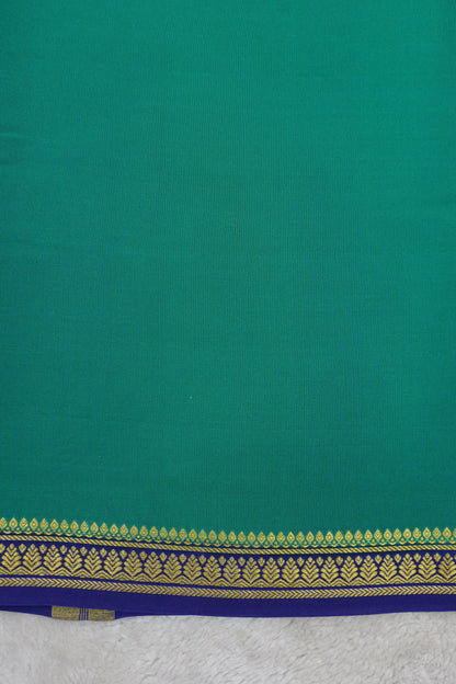 PURE MYSORE SILK SAREES leaf Border (1450705)