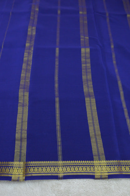 PURE MYSORE SILK SAREES leaf Border (1450705)