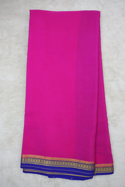 PURE MYSORE SILK SAREES leaf Border (1450776)