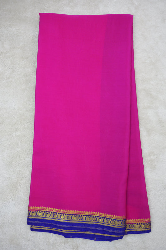 PURE MYSORE SILK SAREES leaf Border (1450776)