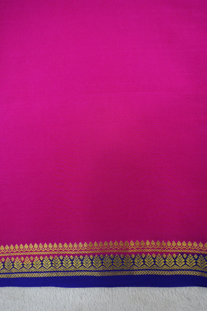 PURE MYSORE SILK SAREES leaf Border (1450776)