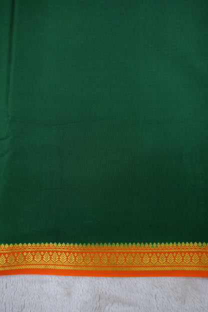 PURE MYSORE SILK SAREES leaf Border (1450785)