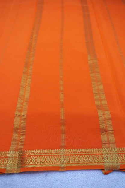 PURE MYSORE SILK SAREES leaf Border (1450785)