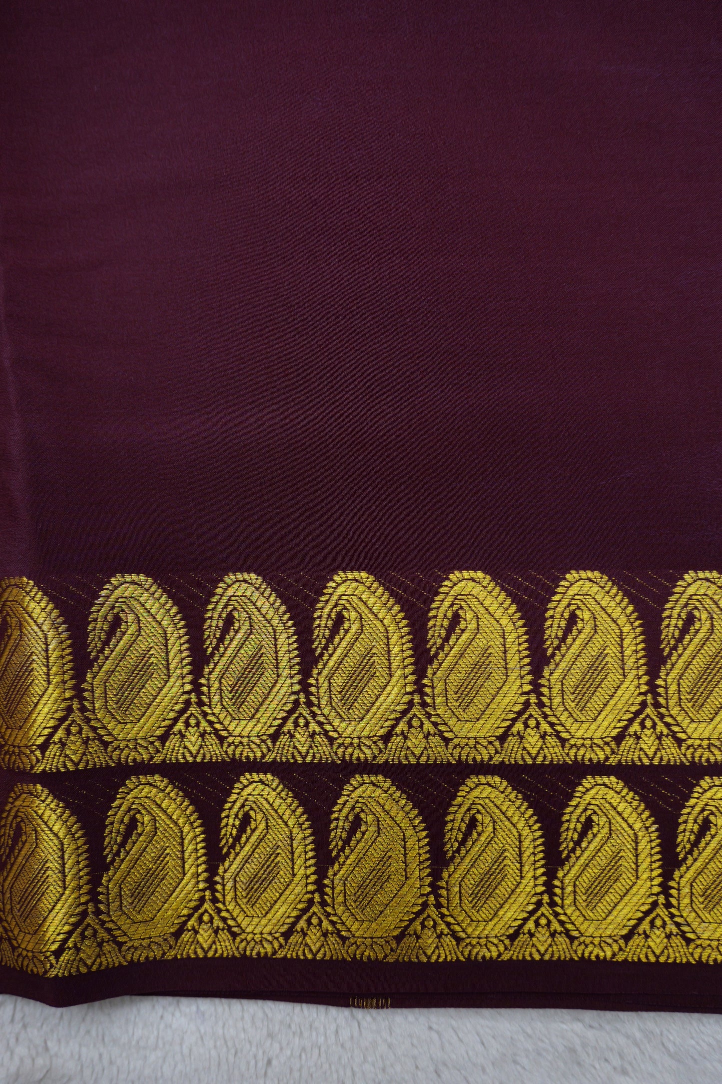 PURE MYSORE SILK SAREES 2 line Mango Border(1454408)