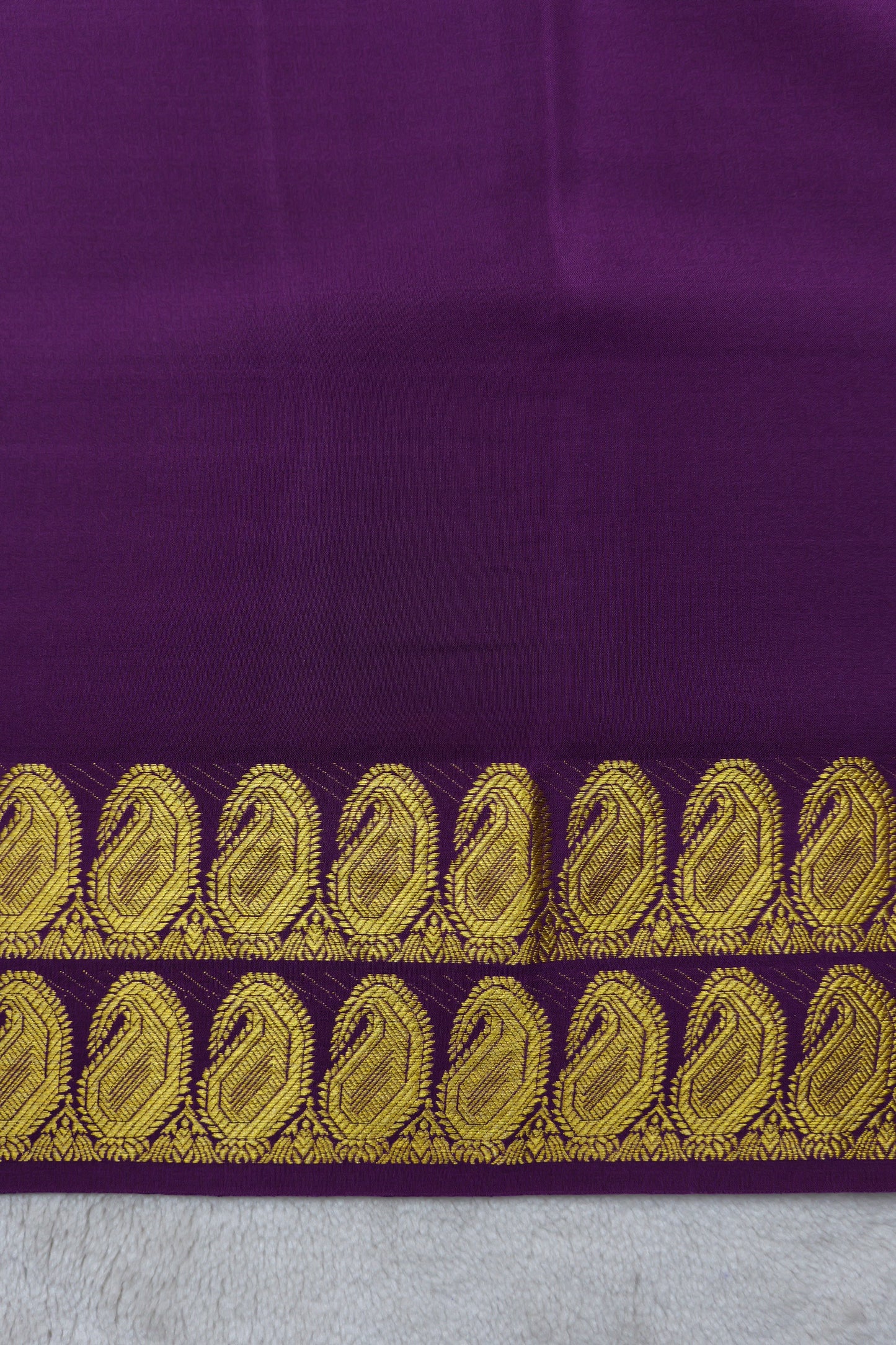 PURE MYSORE SILK SAREES 2 line Mango Border(1454408)