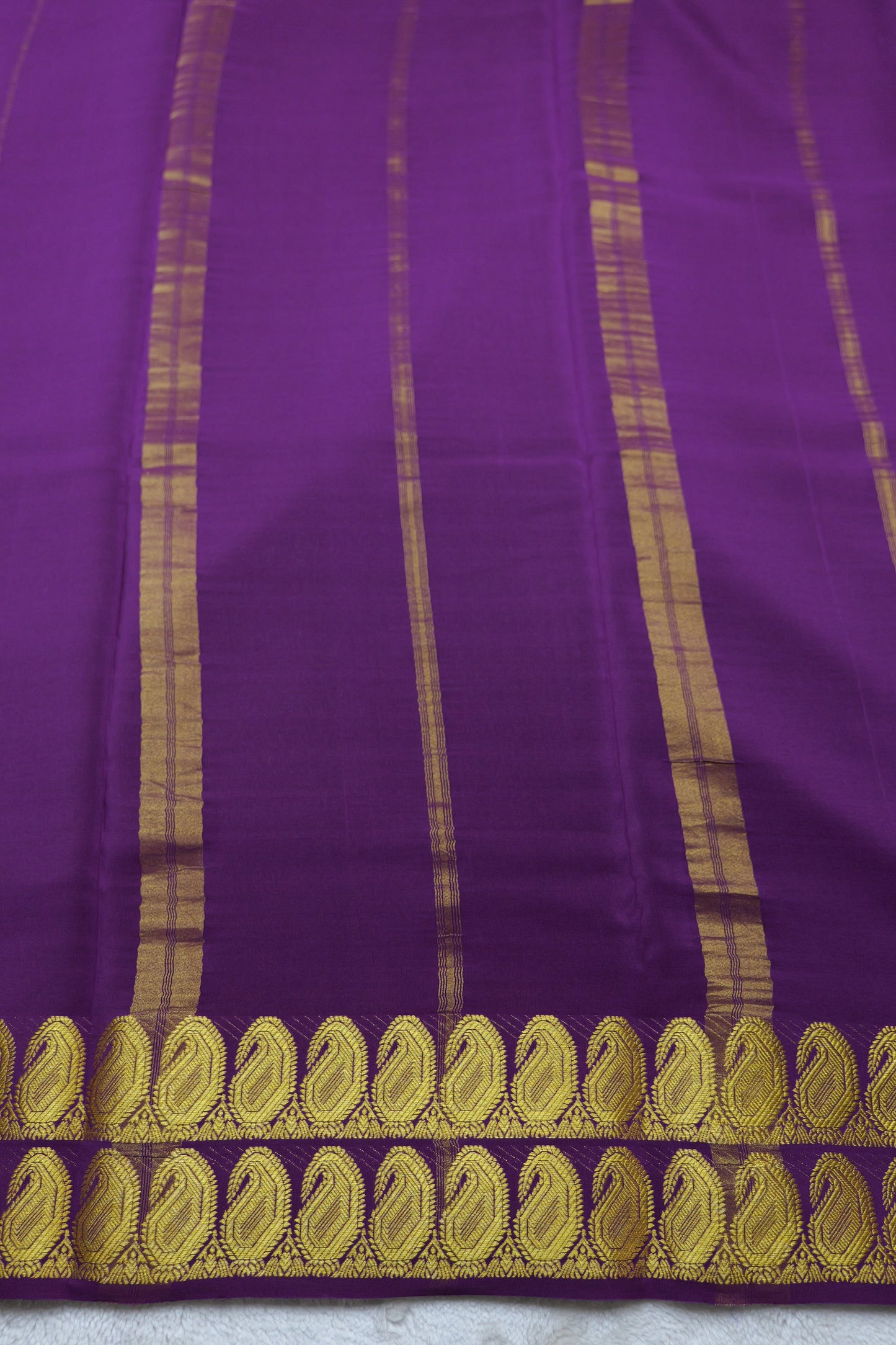 PURE MYSORE SILK SAREES 2 line Mango Border(1454408)