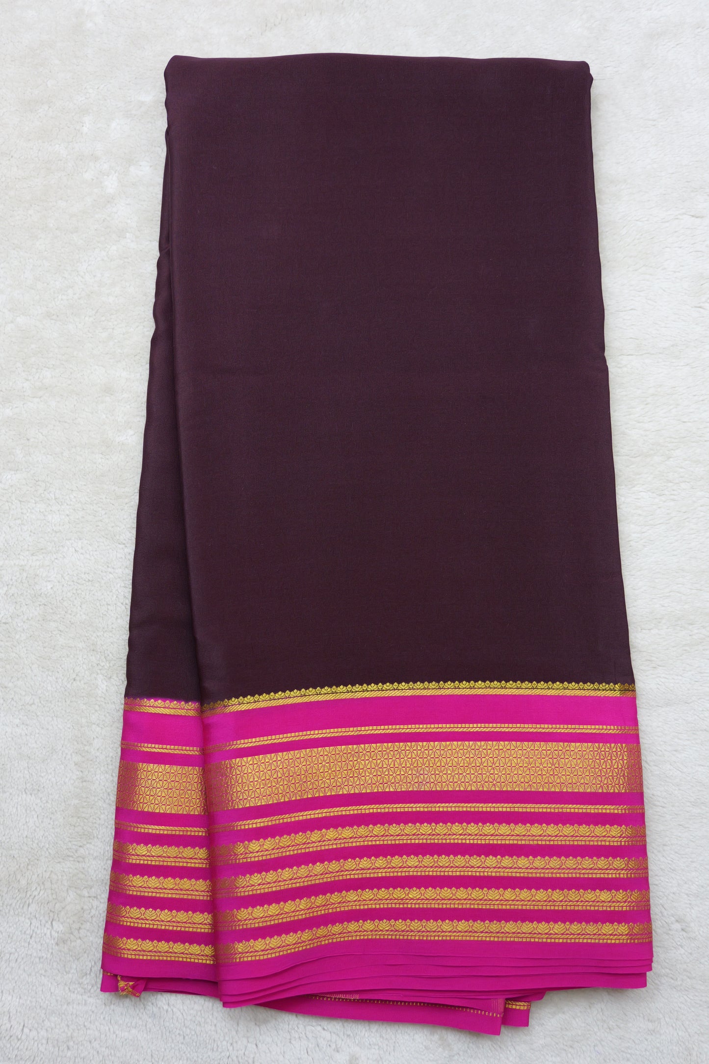 PURE MYSORE SILK SAREES 4 Line Big Border(1437185)